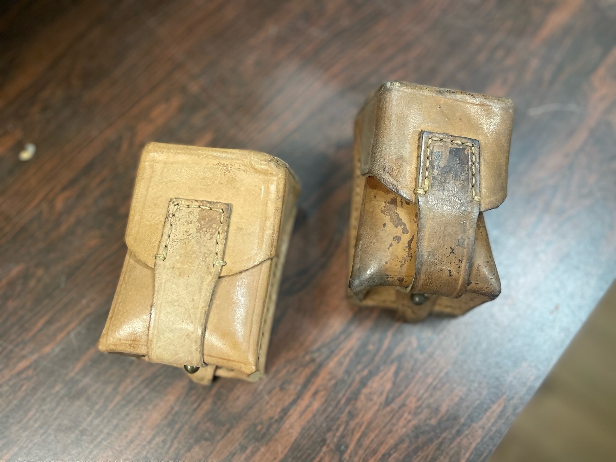 Leather Yugoslavian M48 Mauser Ammo Pouches Pair (2)122